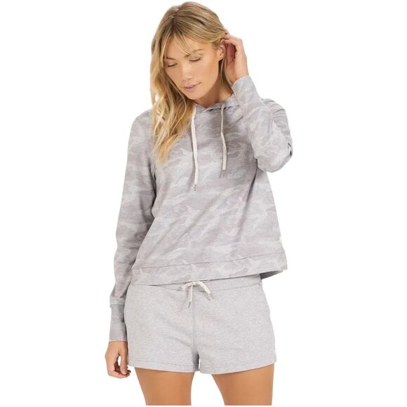 Vuori Tops - Vuori Halo Essential Hoodie Sweatshirt Pale Heather Camo Women's Large
